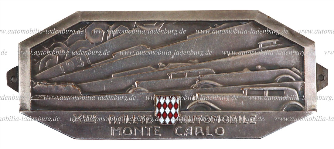 RALLY AUTOMOBILE MONTE CARLO 1931, participant badge "X. Rallye Automobile Monte Carlo", 4x9.5cm, (1 of 1)