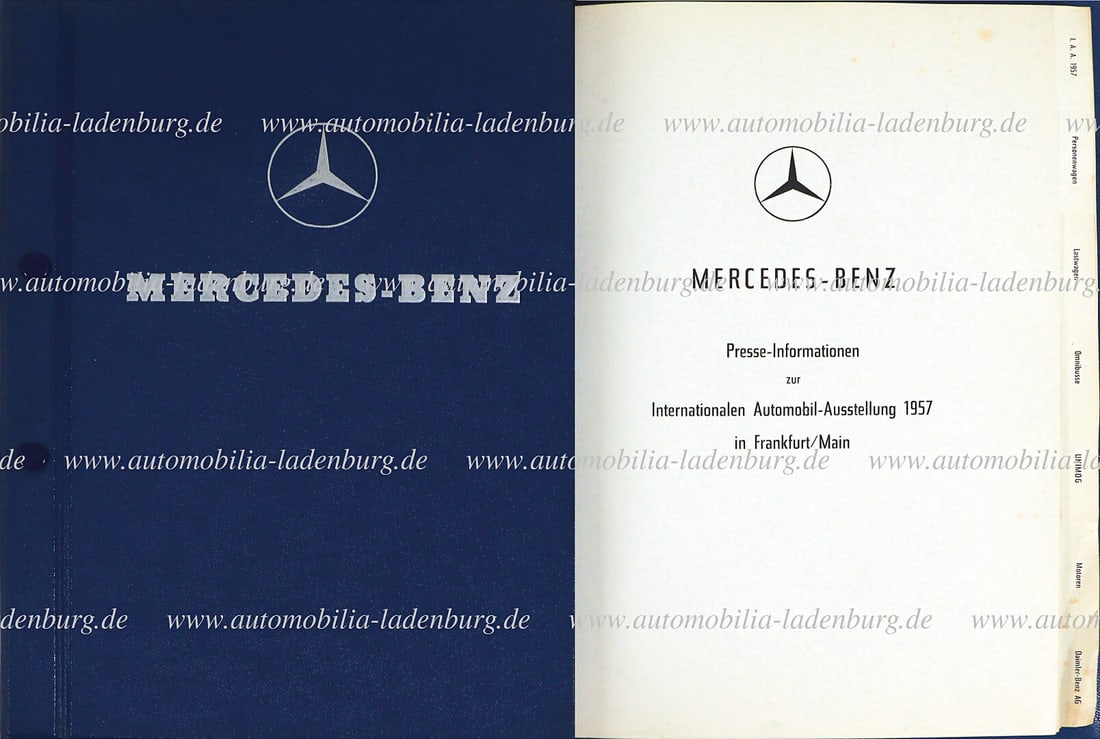 MERCEDES-BENZ 1957 Press release Mercedes-Benz on the occasion of I.A.A. Frankfurt, including (1 of 1)