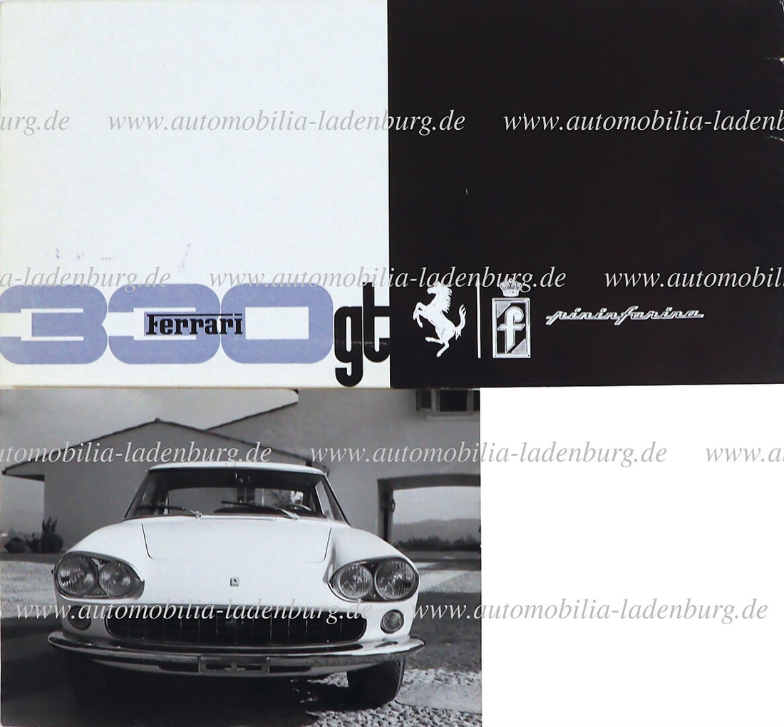 FERRARI Sales brochure Ferrari 330GT, 10 pages, trilingual, incl. original b/w press photo, 13x18cm (1 of 1)