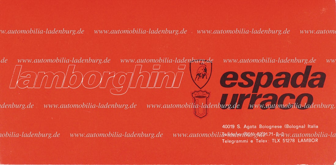LAMBORGHINI Paint sample card and leather samples with a total of 17 paint sample colors, as well as (1 of 2)
