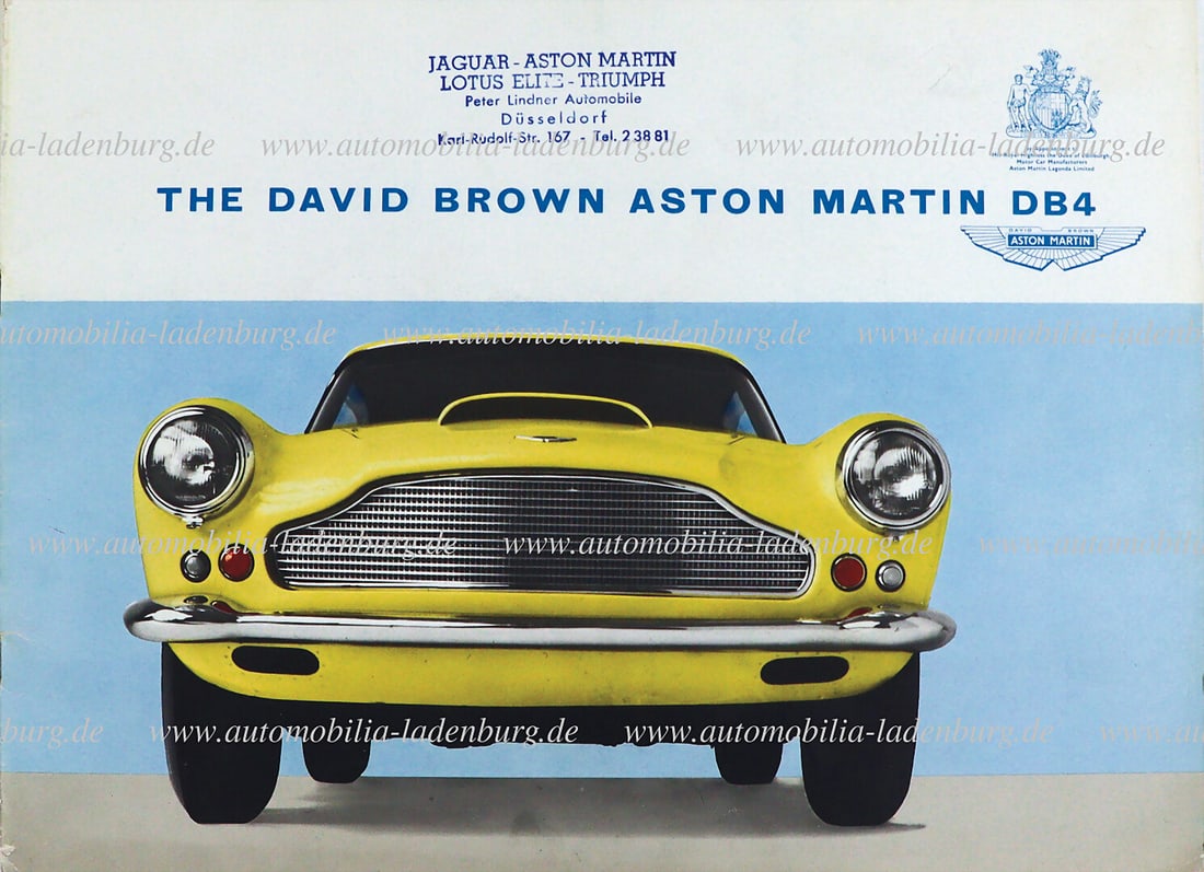 ASTON MARTIN 1959, sales catalog "The David Brown DB4", 10 pages, English text (back page in four (1 of 1)