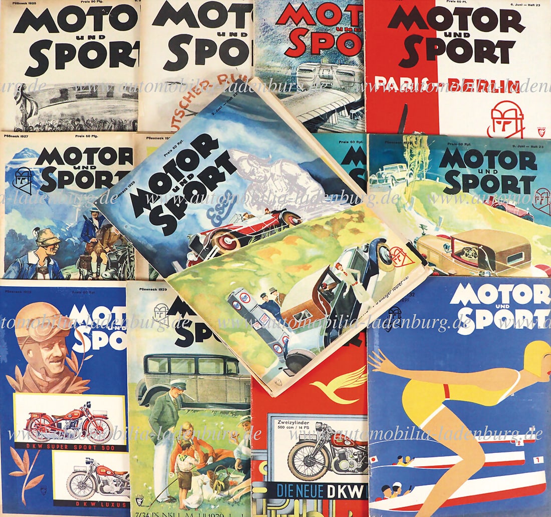MOTOR AND SPORT 1920s, mixed lot of 24 issues of the magazine Motor und Sport, including volume 1925 (1 of 1)