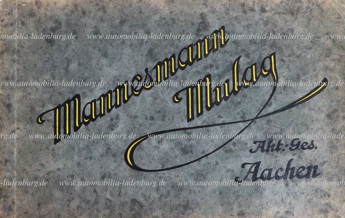 MANNESMANN-MULAG 1923, "Spare parts catalog for wagons with chain drive, for 3/3.5 ts payload: Type (1 of 1)
