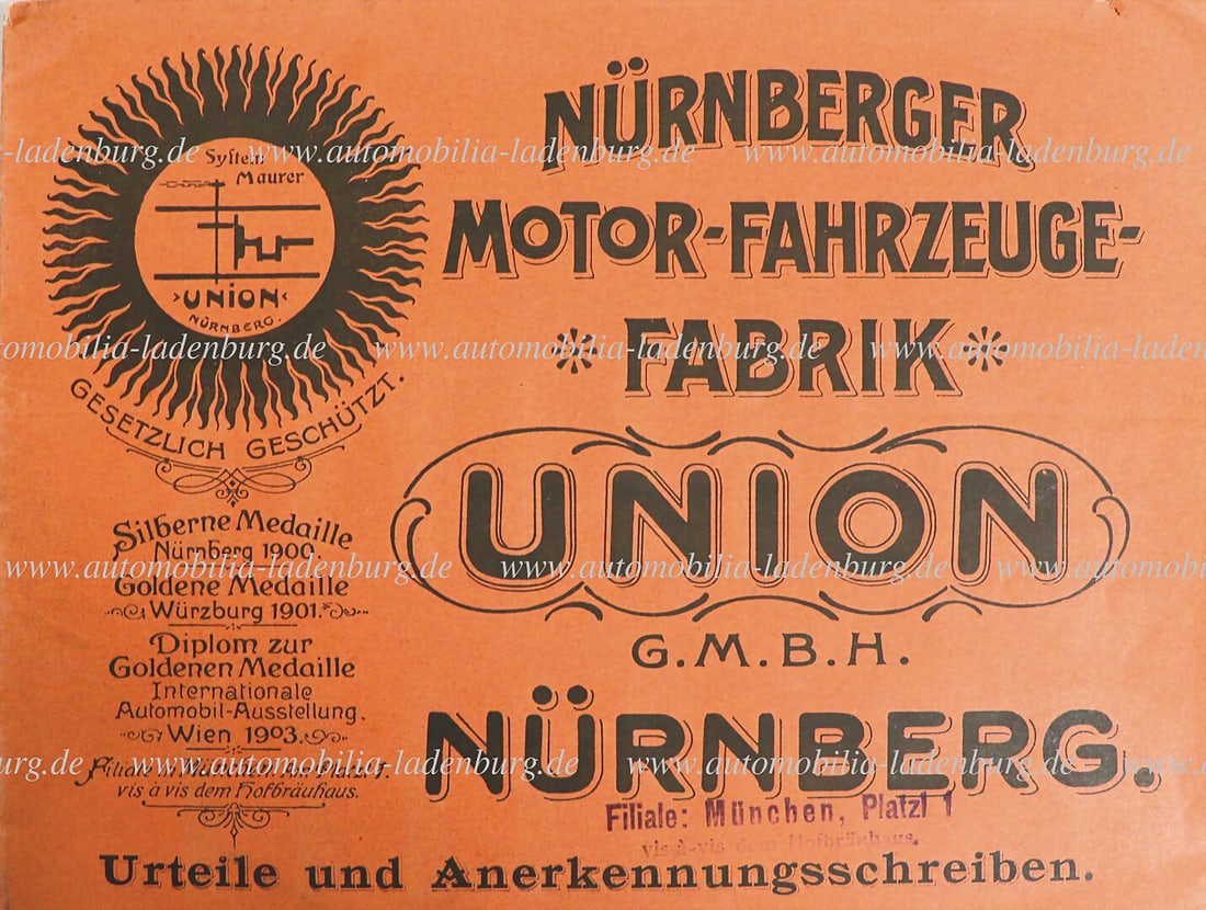 NUREMBERG MOTOR VEHICLE FACTORY 1903, "Urteile über die Wagen der Nürnberger (1 of 1)