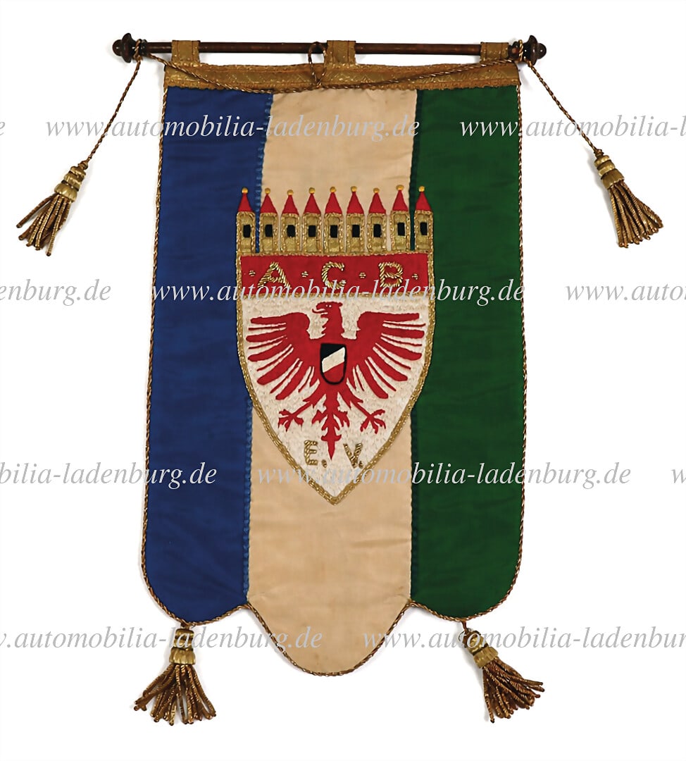 AUTOMOBILE CLUB BRANDENBURG / ADAC around 1910, beautiful pennant / club pennant of the "A.C.B. - (1 of 1)