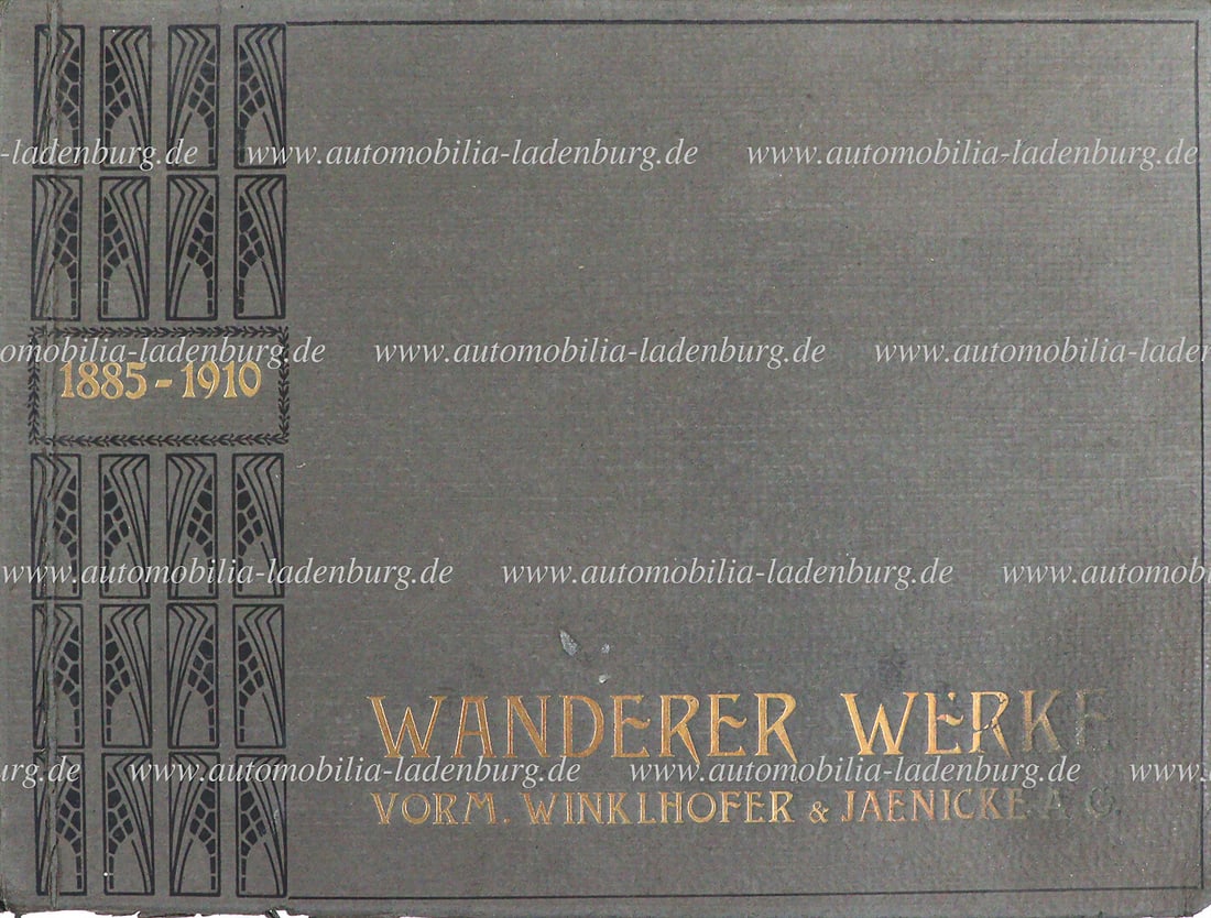 WANDERER WORKS vorm. Winklhofer & Jaenicke AG, commemorative publication 1885-1910, 83 pages, (1 of 1)