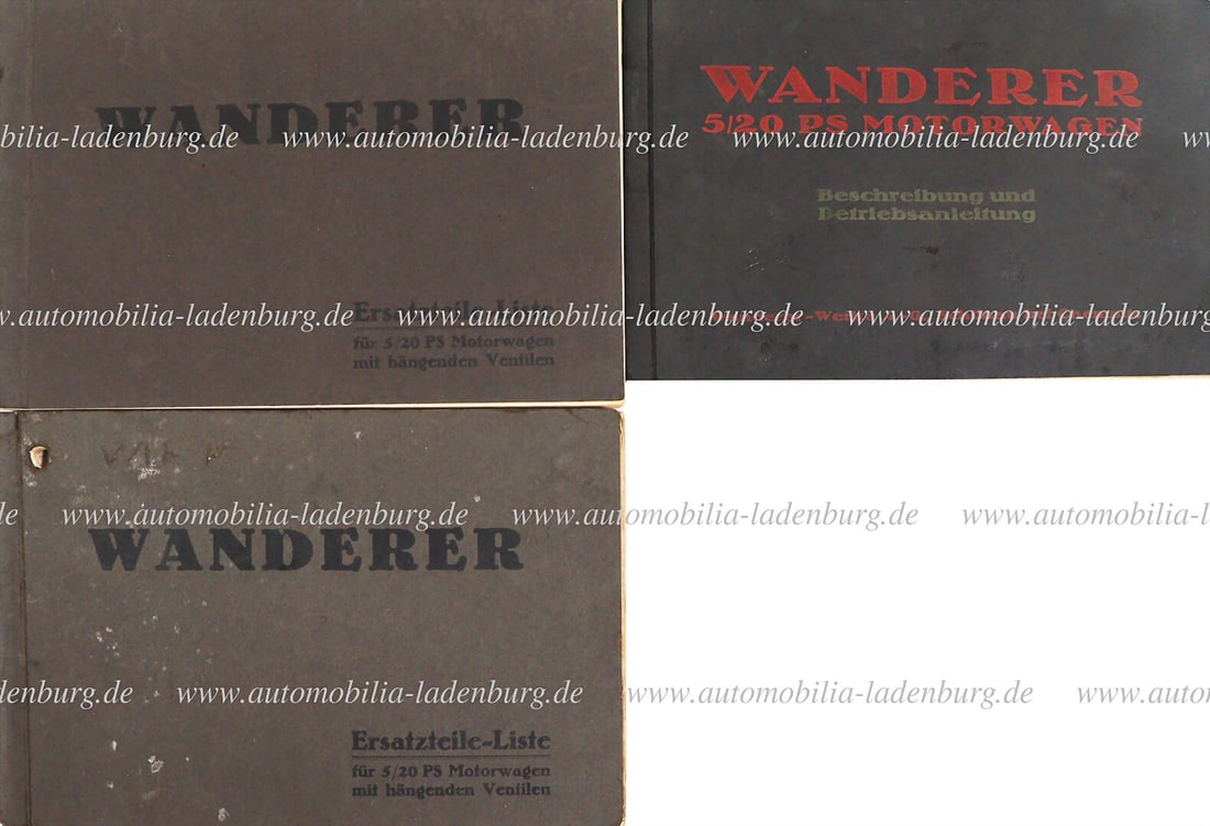 WANDERER 1925, mixed lot of 3 pieces, among them description and operating instructions Wanderer (1 of 1)