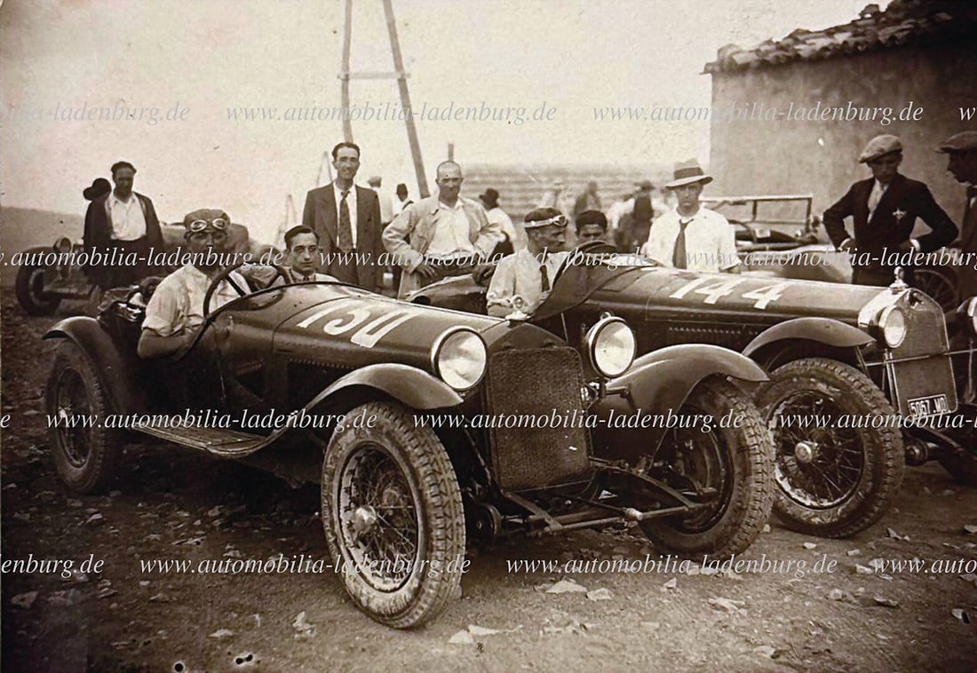 FERRARI Bobbio - Passo Penice, June 14, 1931, original b/w photo (Testi), Enzo Ferrari in his Alfa (1 of 2)