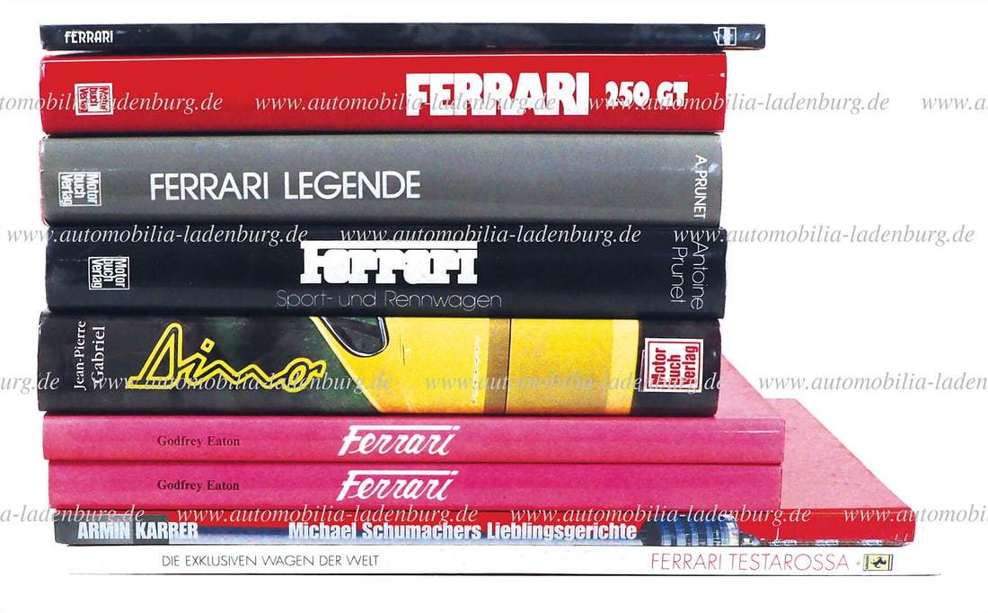 FERRARI Collection of 9 books, including "Traum-Ferrari für Sport und Reise" by Antoine Prunet; (1 of 1)