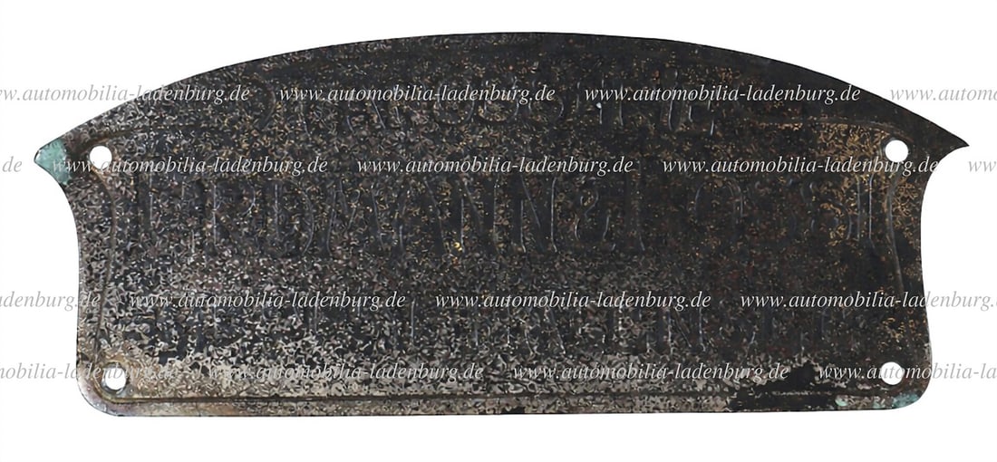ERDMANN & ROSSI original body emblem "Karosserie Erdmann & Rossi Berlin Harlensee", 4,5x11cm (1 of 1)