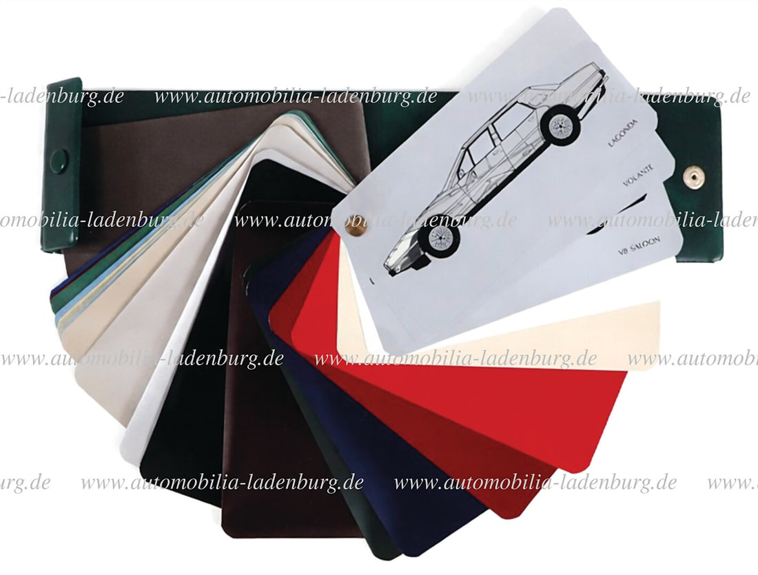ASTON MARTIN / LAGONDA Paint sample card Aston Martin / Lagonda, inside with 21 paint sample colors (1 of 2)