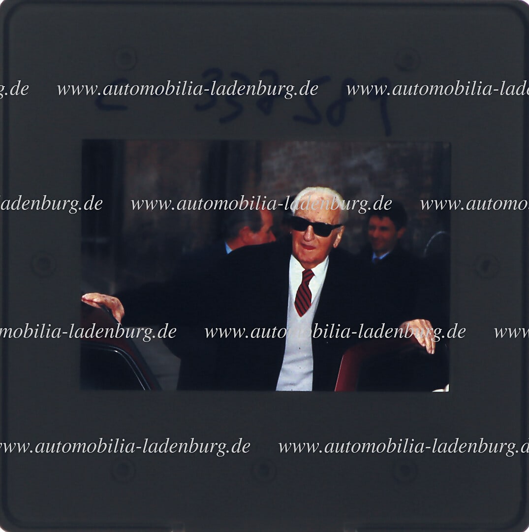 FERRARI Original color slide Enzo Ferrari at the award of the honorary doctorate, University of (1 of 2)