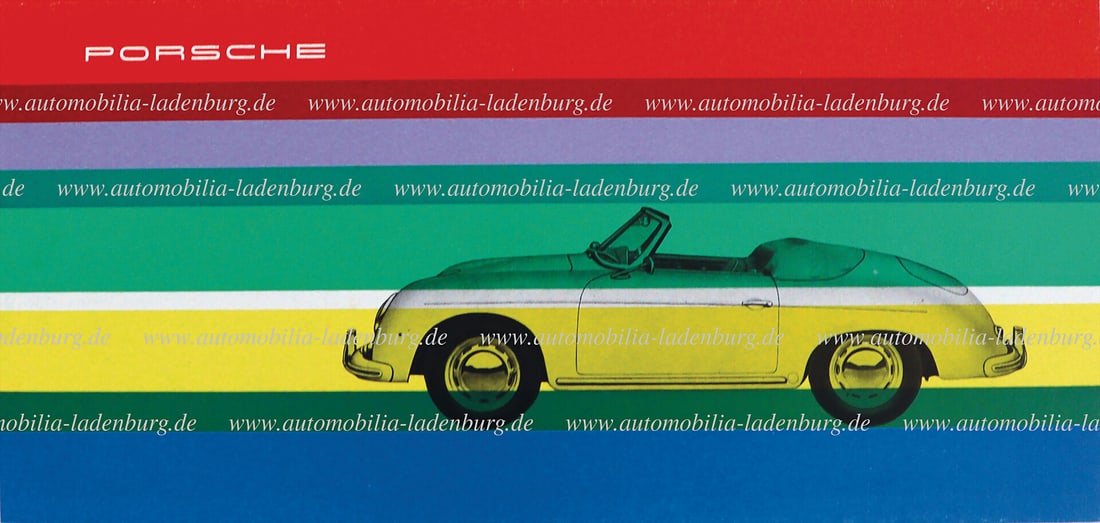 PORSCHE 1958, folding brochure Porsche Convertible D, (W297e 10. 58 Gl.) 8 pages, English text, good (1 of 1)
