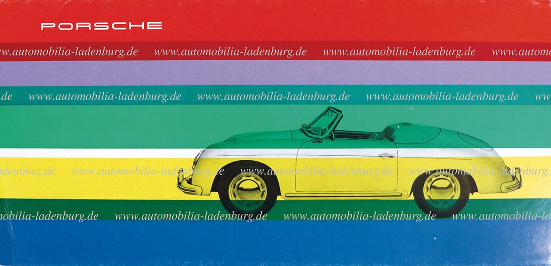 PORSCHE 1958, folding brochure Porsche Convertible D, (W297f 9. 58 Gl.) 8 pages French text, with (1 of 1)