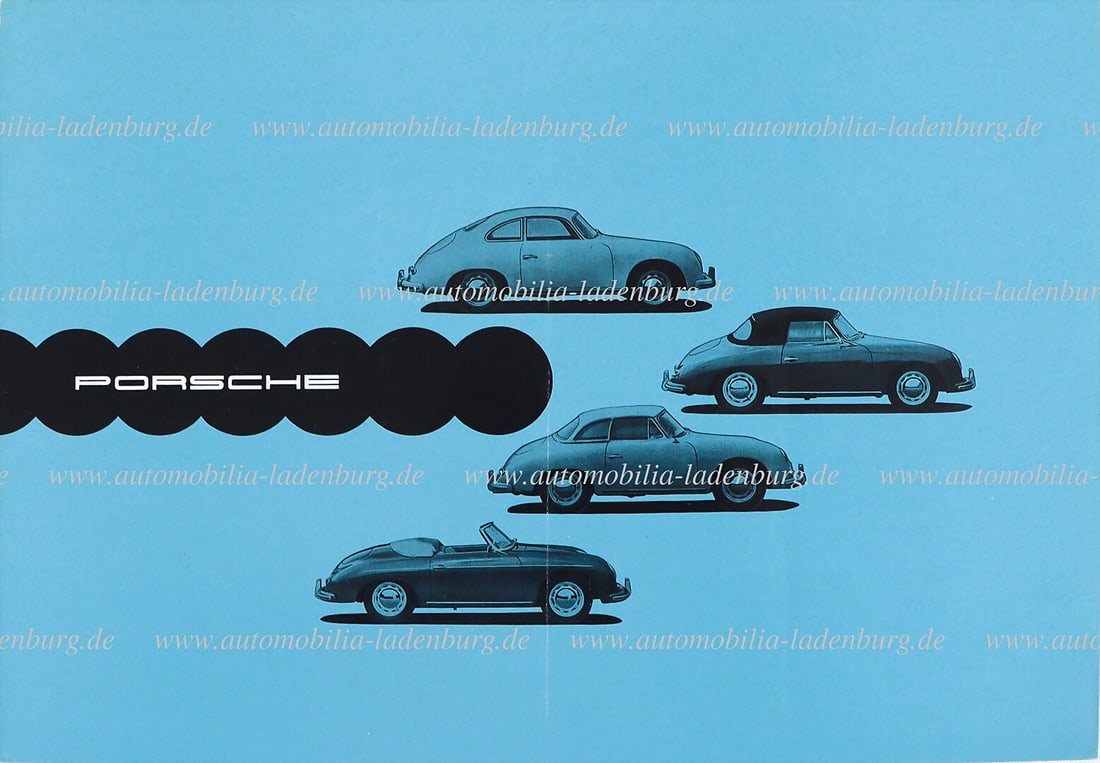 PORSCHE 1958, folding brochure Porsche Type 356A 1600/ 1600 S/ 1600 GS Carrera de Luxe, (W27 10 M (1 of 1)