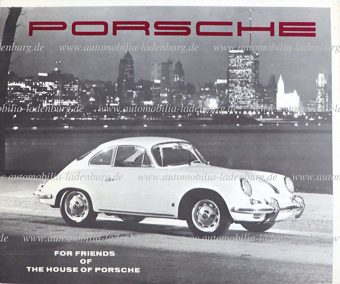 PORSCHE 1962, folding brochure "For Friends of the House of Porsche" 4 pages English text, on the (1 of 1)