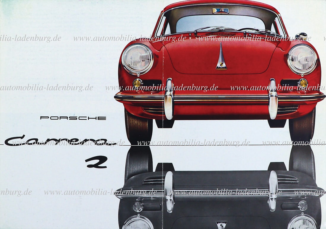 PORSCHE 1962, folded brochure Porsche Carrera 2, 4 pages, trilingual, (W295 2 M 10. 62 Gl.), fold (1 of 1)