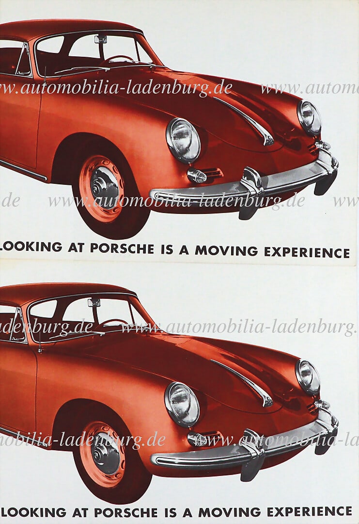 PORSCHE circa 1960, mixed lot of 2 pcs. Porsche Type 356B brochures "Looking at a Porsche is a (1 of 1)