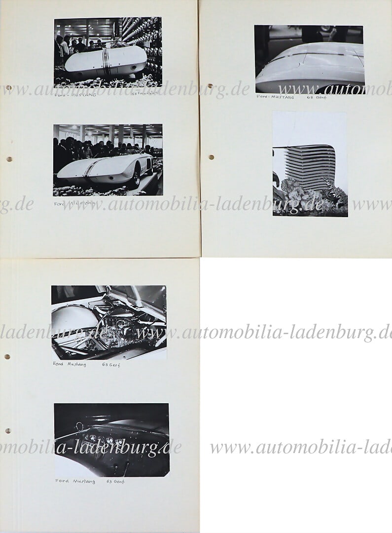 FORD Mixed lot of 6 original b/w photos Ford Mustang "Concept", exhibition stand Frankfurt IAA & (1 of 1)