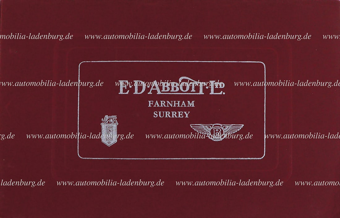 E.D.ABBOTT LTD / BENTLEY / ROLLS ROYCE Sales catalog "E.D.Abbott Ltd. Coachmakers", among others (1 of 1)