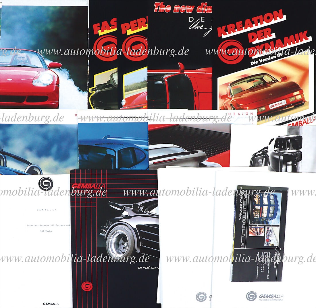 PORSCHE / GEMBALLA Mixed lot including 4 Gemballa press kits including Porsche 928 Version III; IAA (1 of 1)