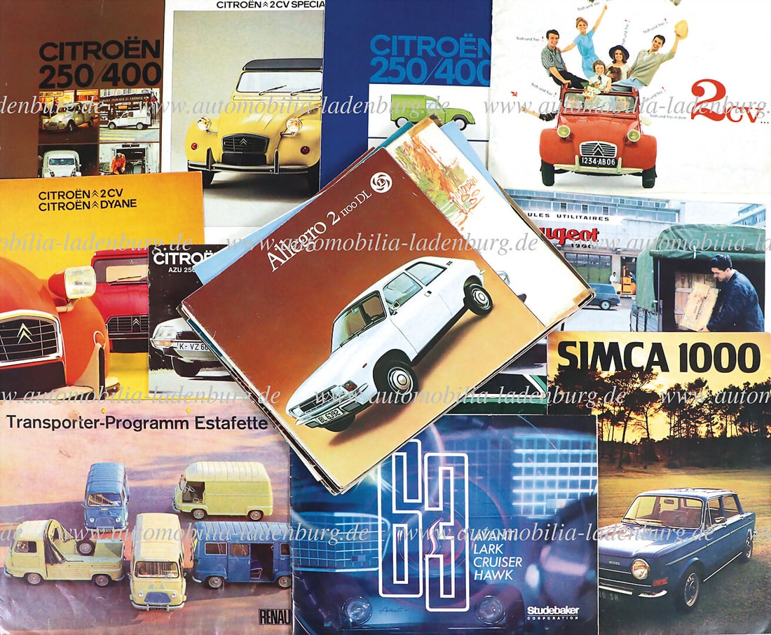 mixed lot of 32 sales brochures of various manufacturers including e.g. Citroen 2CV / Dyane; Citroen (1 of 1)