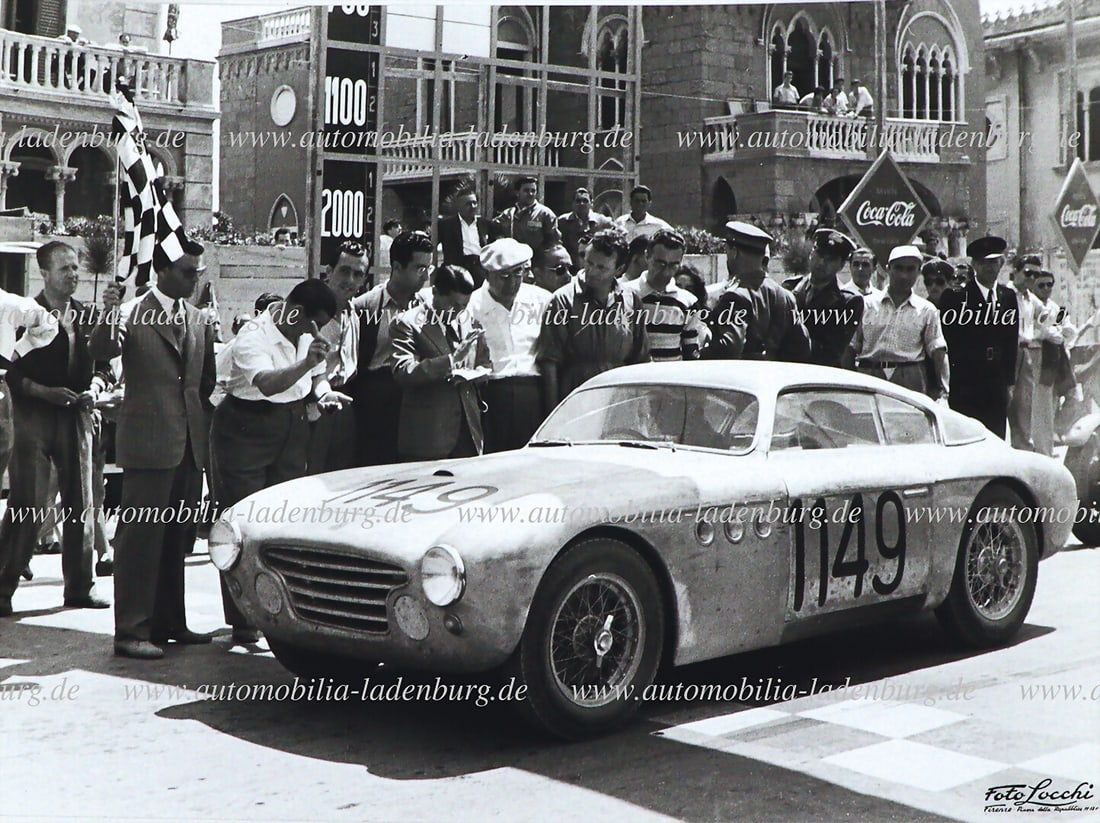 ABARTH 1950, original b/w photo (Locchi), Abarth 205A Vignale (#205-102), 18x24cm German (1 of 2)