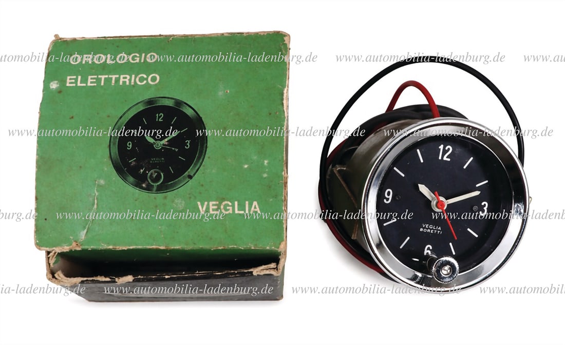 VEGLIA 12 volt car clock Veglia for Ferrari, Lamborhgini..., NOS with operating instructions (1 of 1)