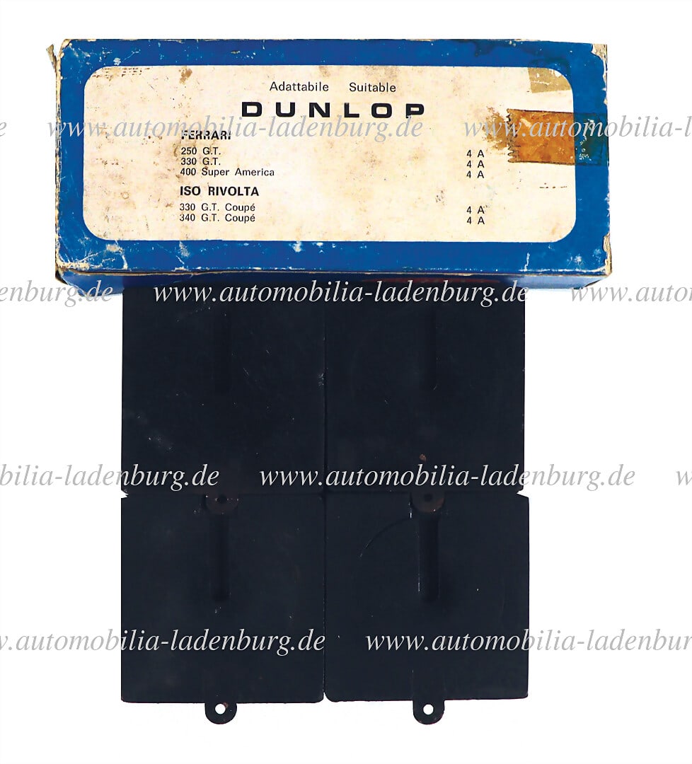 F.O.R.M.A. 60s, handbrake pads for Dunlop, with vehicle list on the back: Ferrari 250 GT, 330 GT,: F.O.R.M.A. 60s, handbrake pads for Dunlop, with vehicle list on the back: Ferrari 250 GT, 330 GT, 400 Superamerica, ISO Rivolta 330 GT Coupe and 340 GT Coupe, in original packaging German Description 