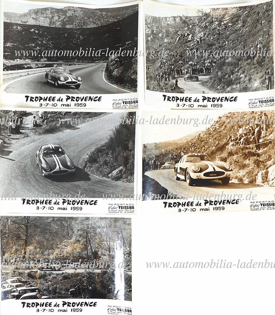 FERRARI Mixed lot of 5 original b/w photographs Rene Trautmann on Ferrari 250 GT LWB Berlinetta (1 of 1)