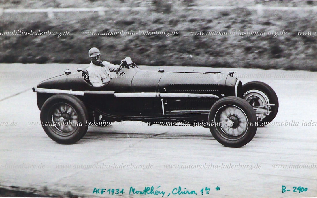 FERRARI / CHIRON Original b/w photo Louis Chiron on Alfa Romeo P3 (Scuderia Ferrari), GP France: FERRARI / CHIRON Original b/w photo Louis Chiron on Alfa Romeo P3 (Scuderia Ferrari), GP France 1934, stamped "France-Reportage", 10,5x17cm German Description FERRARI / CHIRON Original s/w Aufnahme Lo