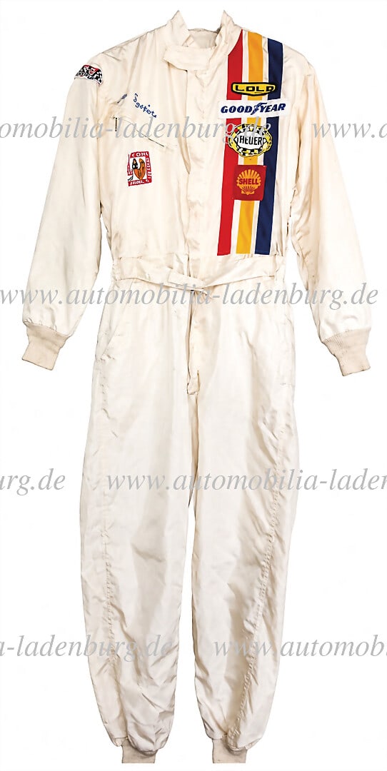 JOAKIM BONNIER Original driver suit by Joakim Bonnier, worn at the 24 Hours of Le Mans 1972. Bonnier (1 of 9)