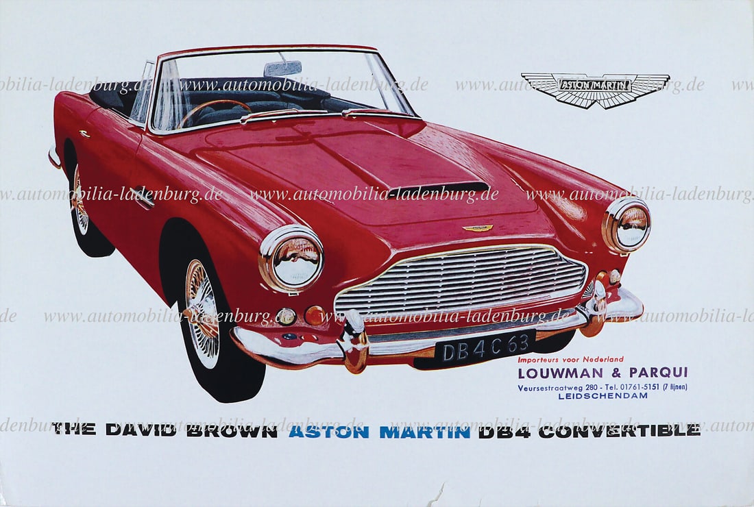 ASTON MARTIN Folding brochure " The David Brown Aston Martin DB4 Convertible", 4 pages, en. Text, (1 of 1)