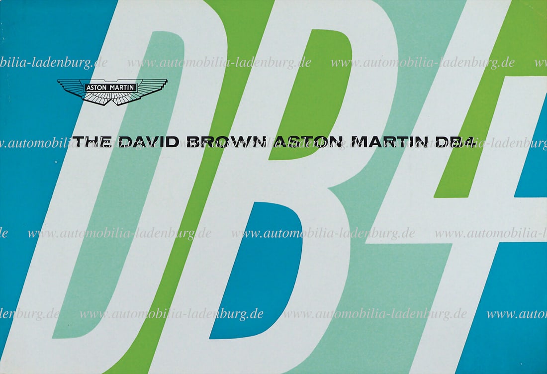 ASTON MARTIN 1963, folding brochure, "The David Brown Aston Martin DB4", 16 pages en. Text, "short (1 of 1)