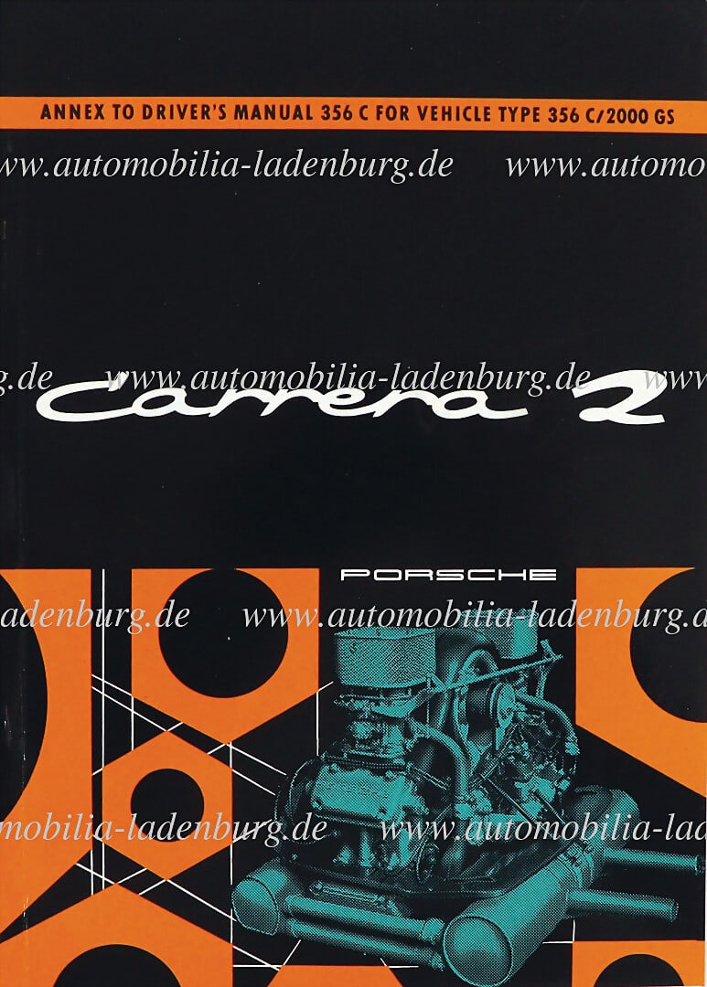 PORSCHE 1963, Annex to Drivers Manual Porsche 356 C "Annex to Drivers Manual 356 C for Vehicle Type (1 of 1)