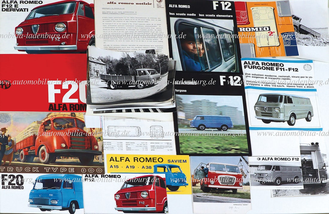 ALFA ROMEO 1940-60s, mixed lot of over 50 pcs. Alfa Romeo commercial vehicles, including 13 sales (1 of 1)