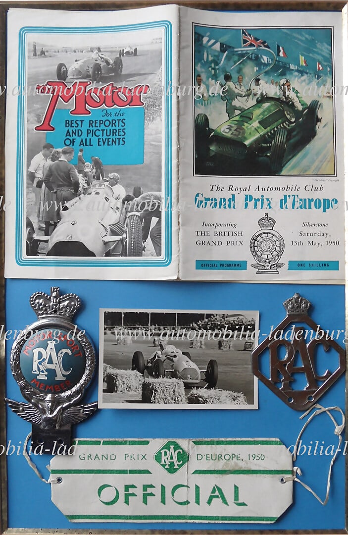 FIRST FORMULA 1 GRAND PRIX 1950 First Formula 1 Grand Prix 1950, from the estate of Philippe (1 of 2)