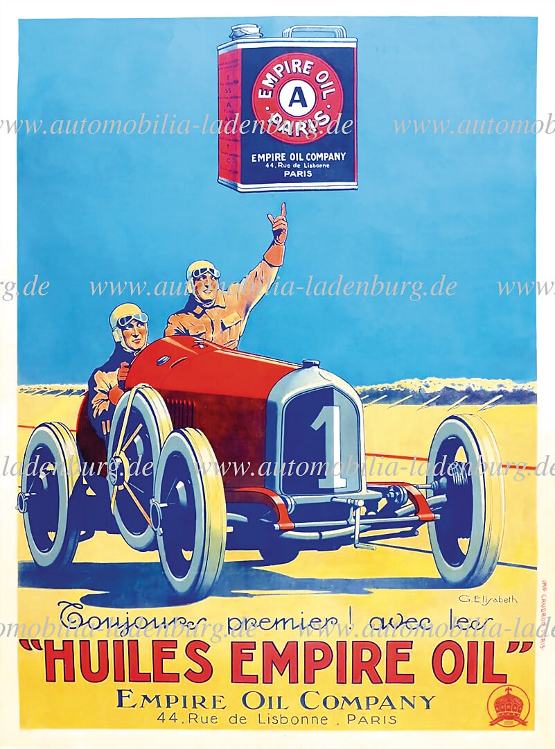 EMPIRE OIL PARIS 1920s, original advertising poster "Empire Oil Paris - Huiles Empire Oil", (1 of 1)