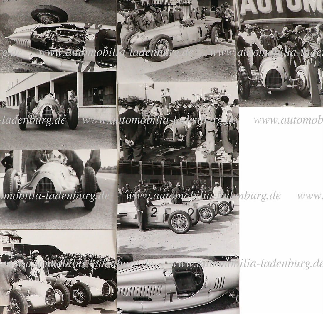 AUTO UNION 30s, mixed lot of 9 original b/w photographs Auto Union Type A and Type D various racing: AUTO UNION 30s, mixed lot of 9 original b/w photographs Auto Union Type A and Type D various racing events, different formats German Description AUTO UNION 30er, Konvolut 9 original s/w Aufnahmen Auto