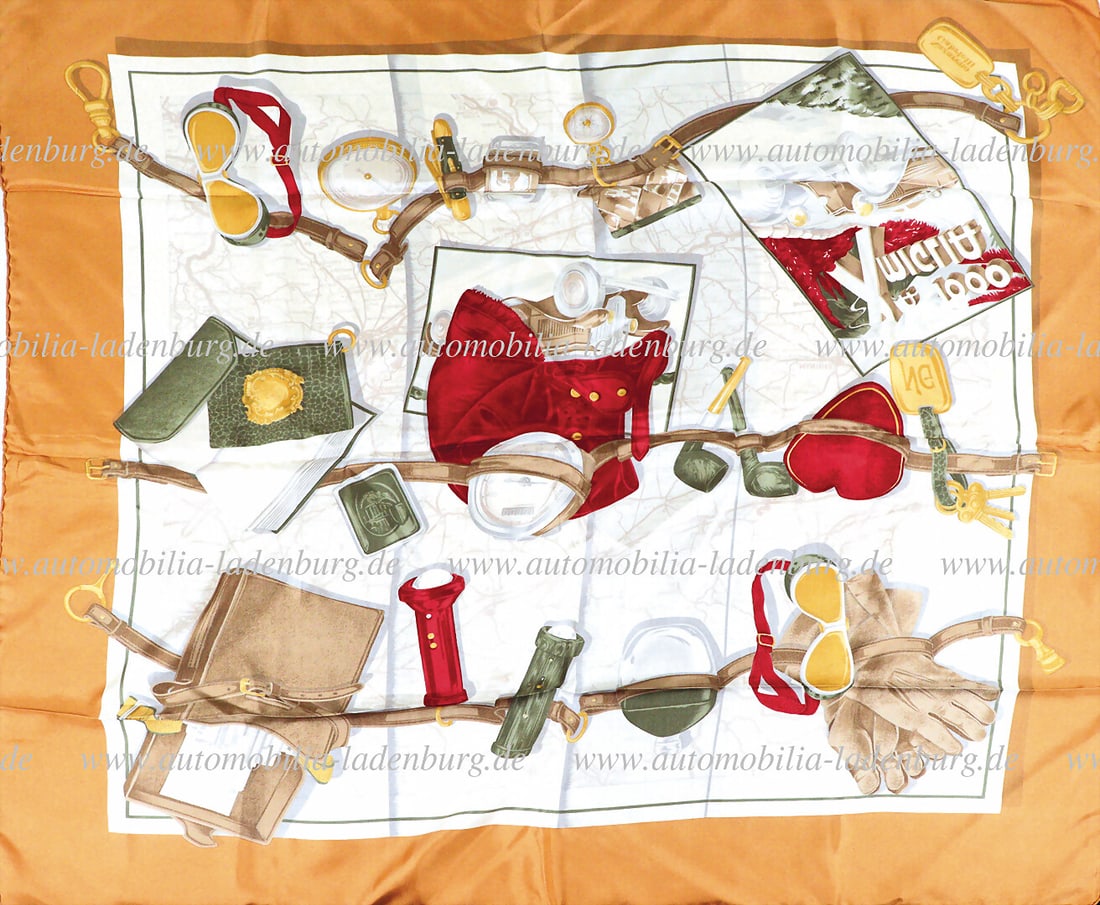 MILLE MIGLIA Silk scarf "X 1000 Miglia", manufacturer "Nazareno Gabrielli", 86x86cm, good condition: MILLE MIGLIA Silk scarf "X 1000 Miglia", manufacturer "Nazareno Gabrielli", 86x86cm, good condition German Description MILLE MIGLIA Seidentuch "X 1000 Miglia", Hersteller "Nazareno Gabrielli", 86x86cm