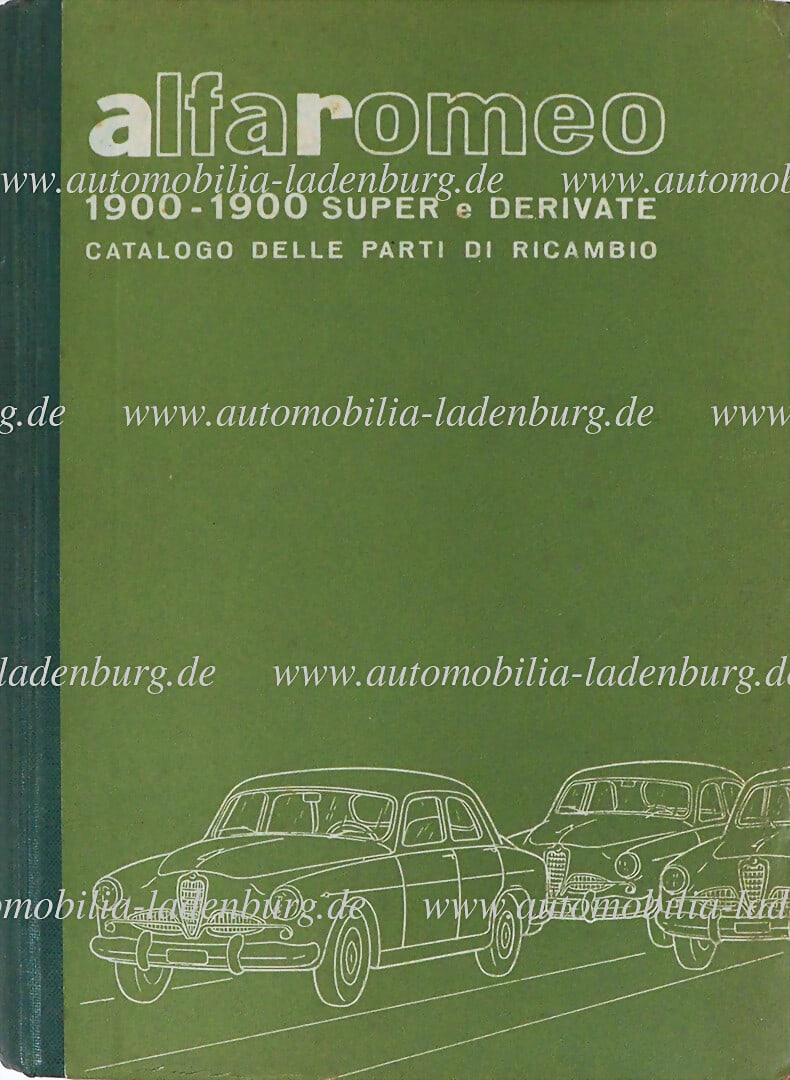 ALFA ROMEO 1957, spare parts catalog Alfa Romeo 1900-1900 Super, 452 pages ital. Text (596-9 / (1 of 1)