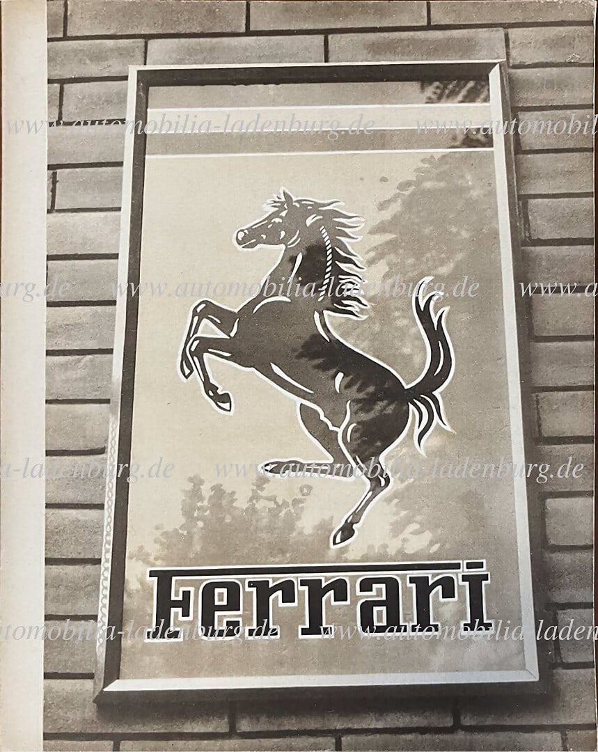 FERRARI 1951, Jahrbuch / Annuario Ferrari 1951, folding pages with sectional drawing and map (1 of 5)