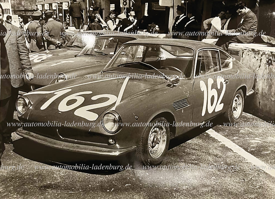 ASA / FERRARI Original b/w photograph ASA RB613 of Bianta / Bassi, Targa Florio 1965, 13x18cm (1 of 2)