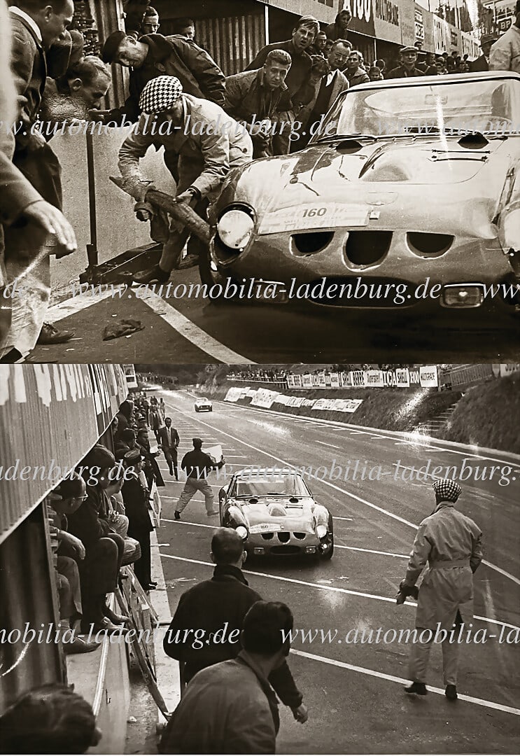 FERRARI Mixed lot of 2 original b/w photos Ferrari 250GTO (#3445GT) by Abate / Bettoja, Tour de: FERRARI Mixed lot of 2 original b/w photos Ferrari 250GTO (#3445GT) by Abate / Bettoja, Tour de France Automobile 1962, 13x18cm German Description FERRARI Konvolut 2 original s/w Aufnahmen Ferrari 250