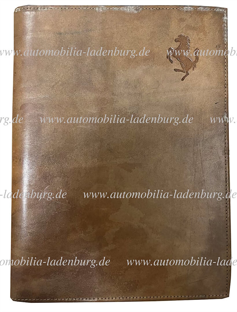 FERRARI Ferrari leather agenda 1964, inside with greeting card Enzo Ferrari (facsimile) German (1 of 4)