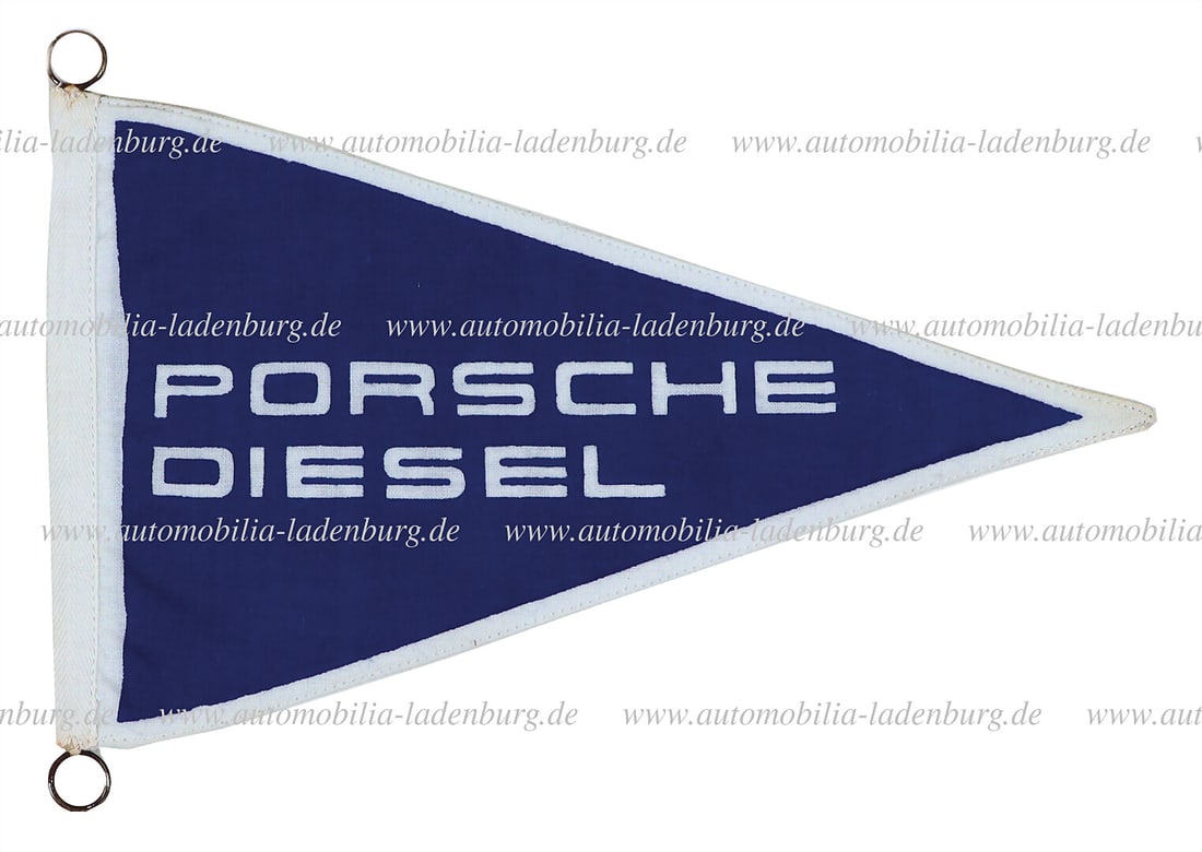 PORSCHE ca.1958, original Porsche diesel pennant, 26cm German Description PORSCHE ca.1958, (1 of 1)