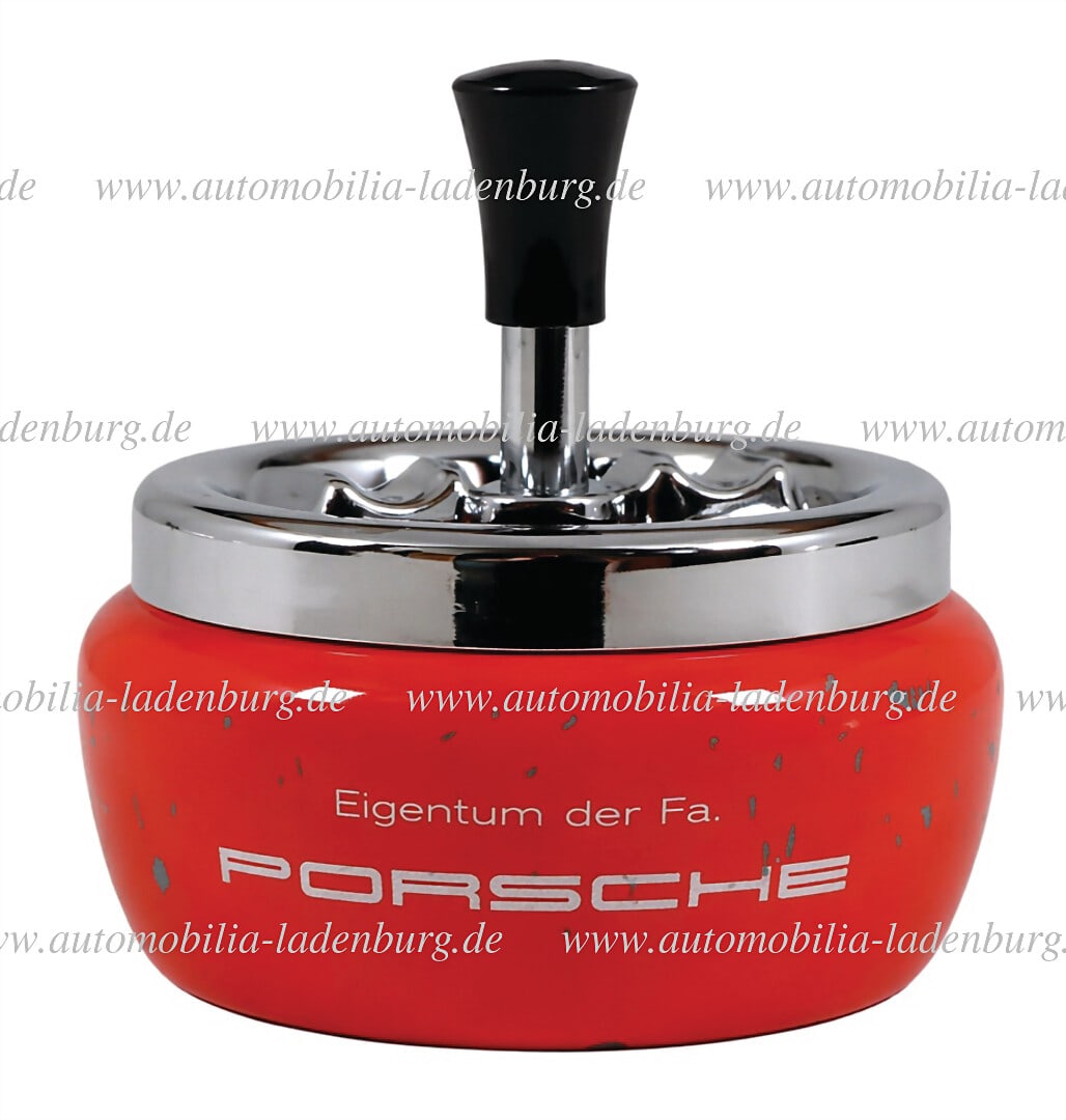 PORSCHE Ashtray/spin ashtray with imprint "Eigentum der Fa. Porsche", minor paint defects German (1 of 1)