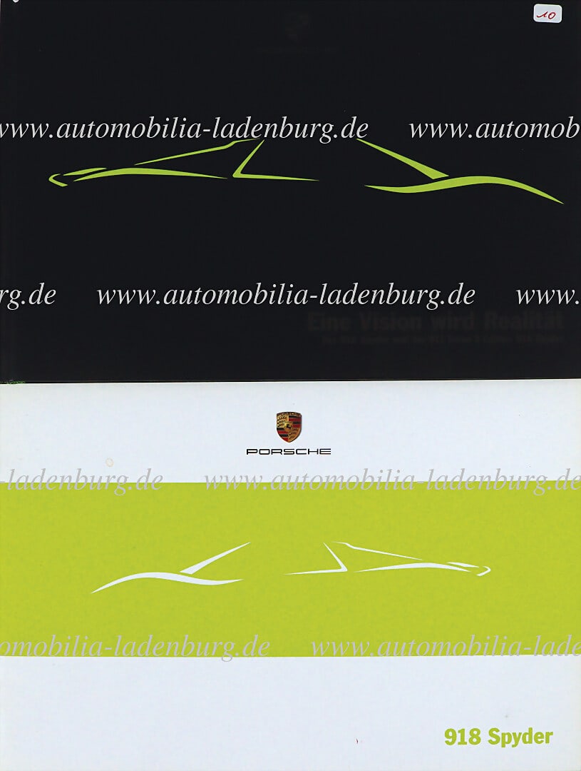PORSCHE Includes sales catalog "A vision becomes reality - the 918 Spyder under 911 Turbo S Edition (1 of 1)