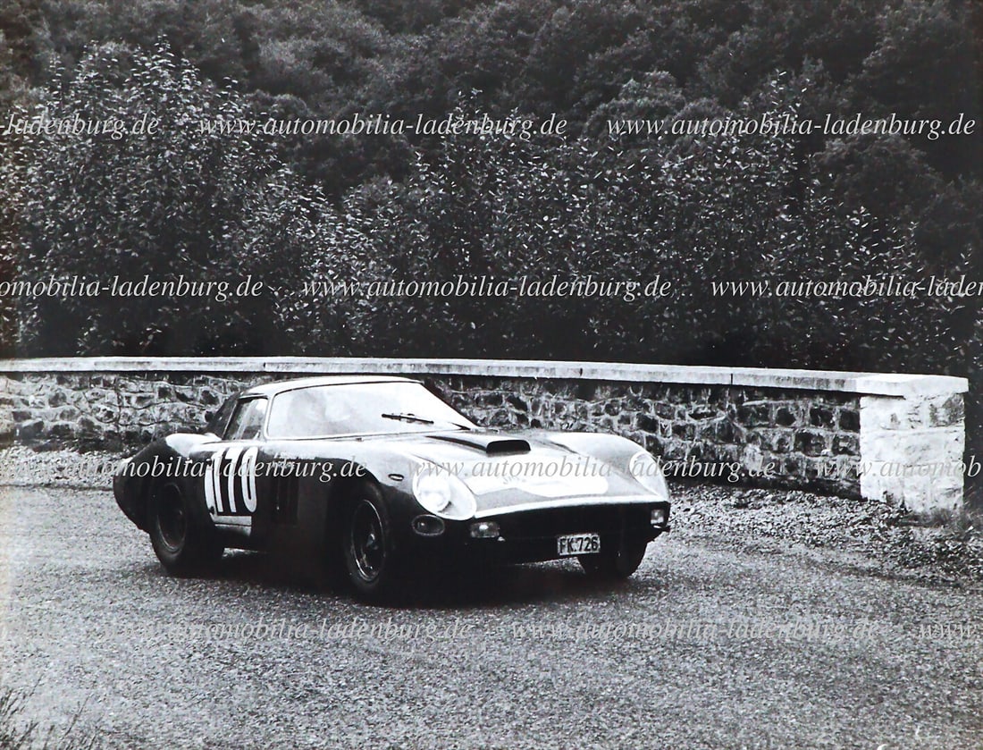 FERRARI Original b/w photo Annie Soisbault / Nicole Roure on Ferrari 250 GTO (#5575GT), Tour de (1 of 2)