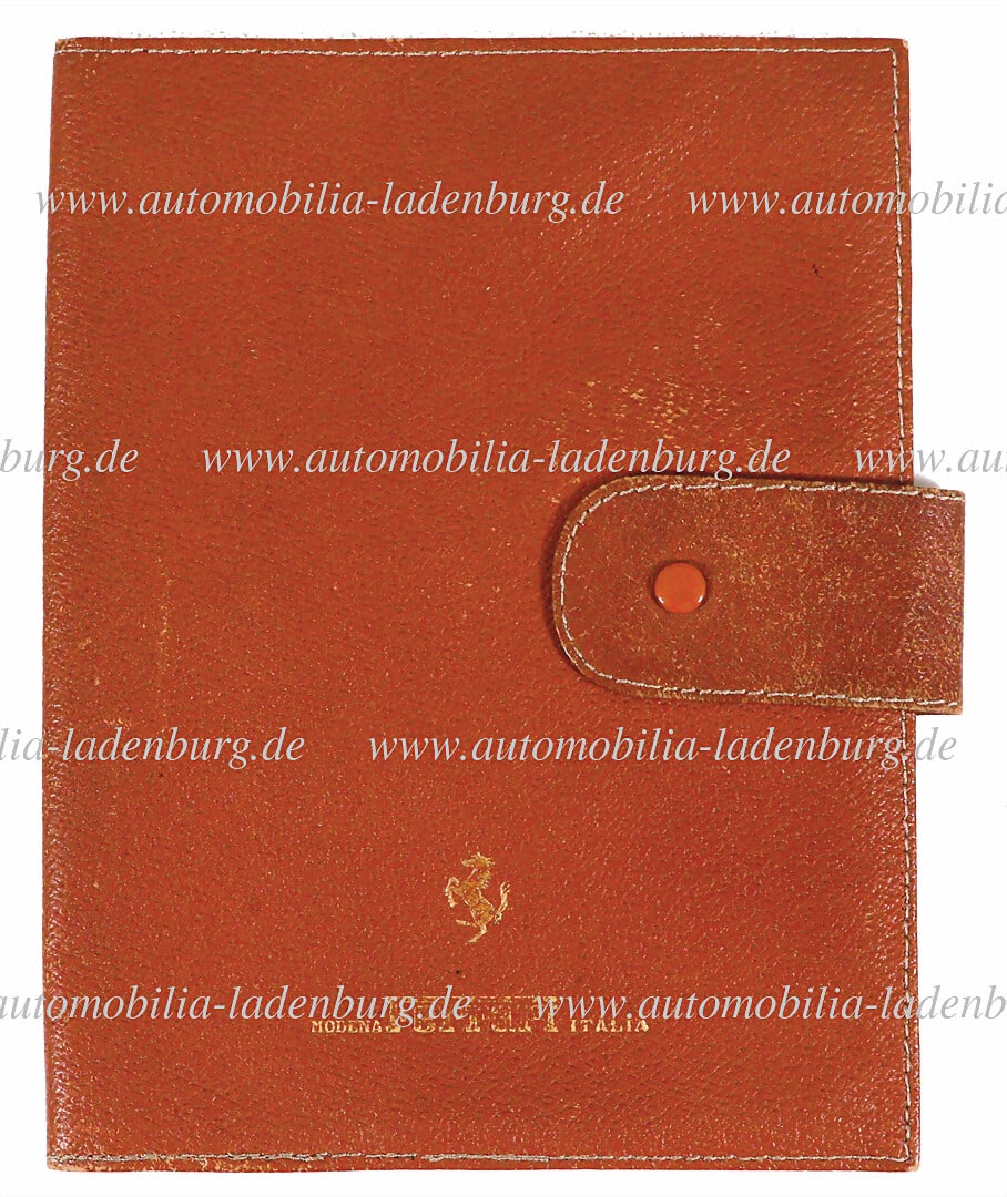FERRARI 50s, leather board folder (212, 340, 375...), center with logo and lettering "Modena Ferrari (1 of 3)